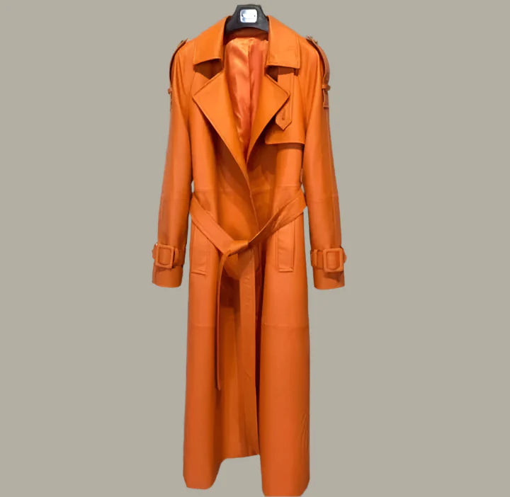 Orange Leather Jacket