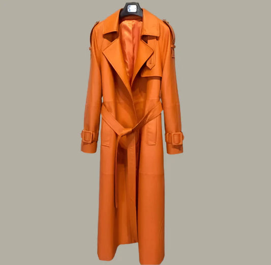 Orange Leather Jacket